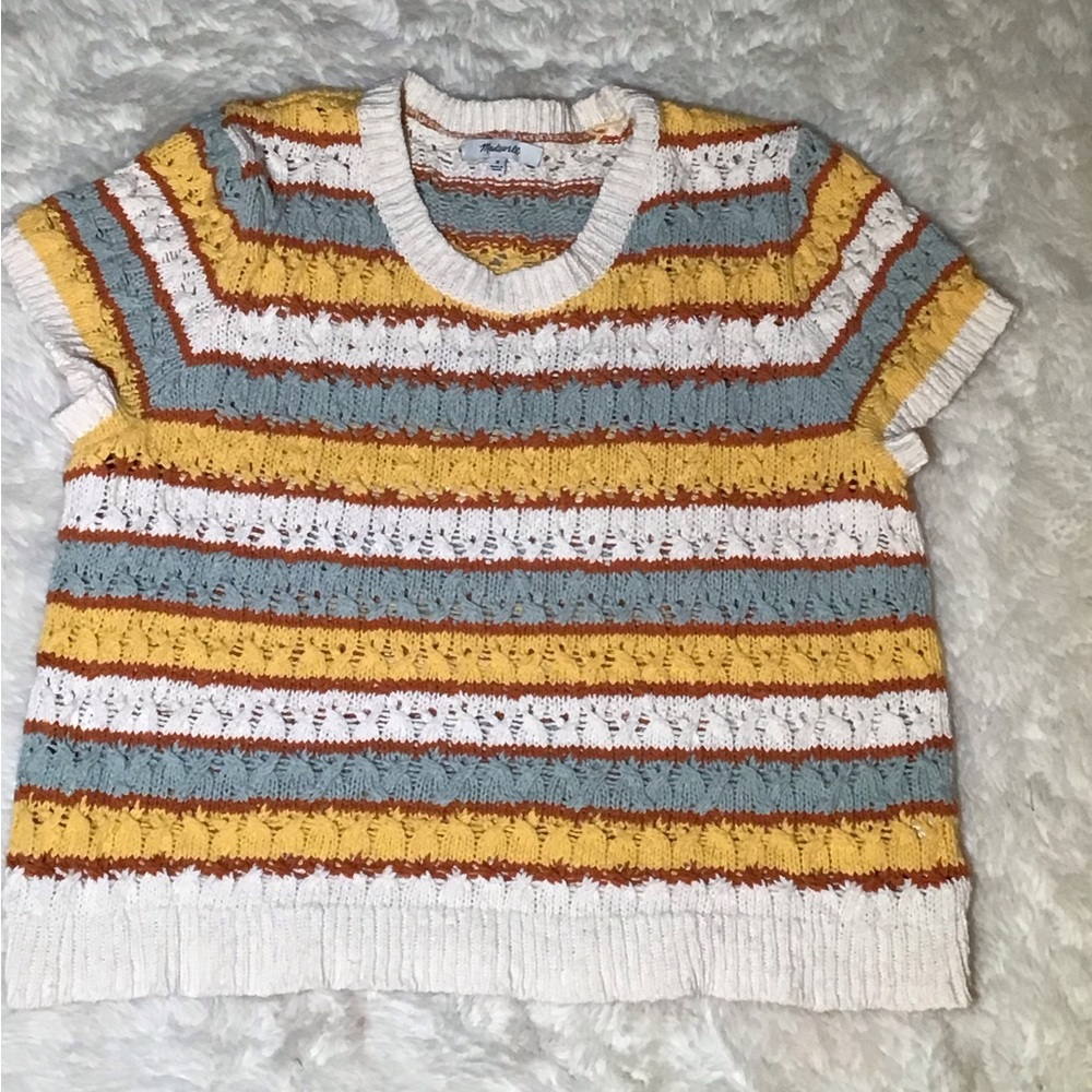 Madewell Carrington stripped tee sweater size medium